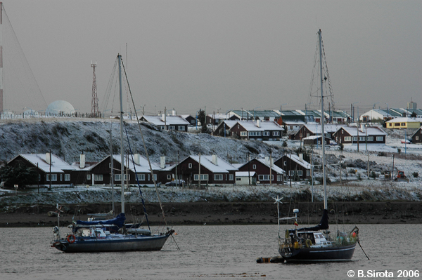 Snow falls in Ushuaia late in spring