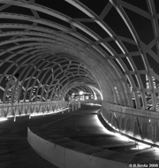 Fancy bridge to East Docklands marina, Melbourne, Victoria