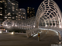 Fancy bridge to East Docklands marina, Melbourne, Victoria