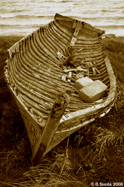 Port in Puerto Natales is full of old and new boats