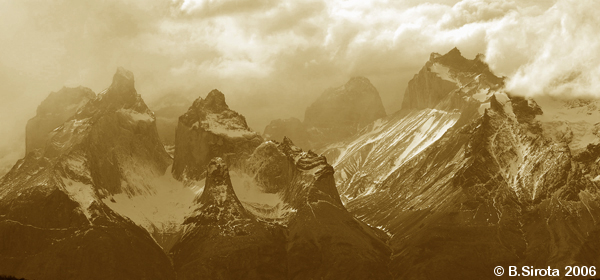  View on mysterious Torres del Paine