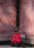 Little kid playing