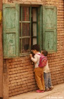 Curious kids in China north-west