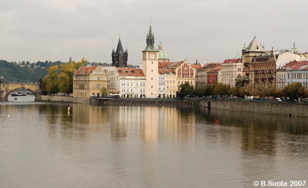 Vltava flowing through Prague