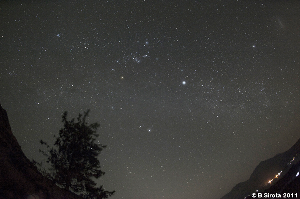 Constellation of Orion and Sirius, Mount Batur, Bali