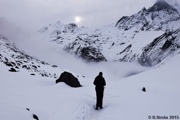 Walking in the snow