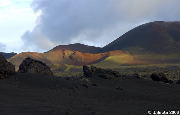 The Lunar (Moon) valley. The landscape looks similar to the Moon's.