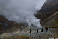 Inside the Mutnovsky volcano.