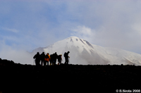 View on Ostriy Tolbachik volcano.
