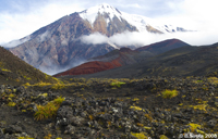 View on Ostriy Tolbachik volcano.