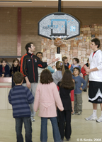Melbourne Tigers players visiting Russian Sunday school