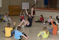 Richmond Tigers representative visiting Russian Sunday school