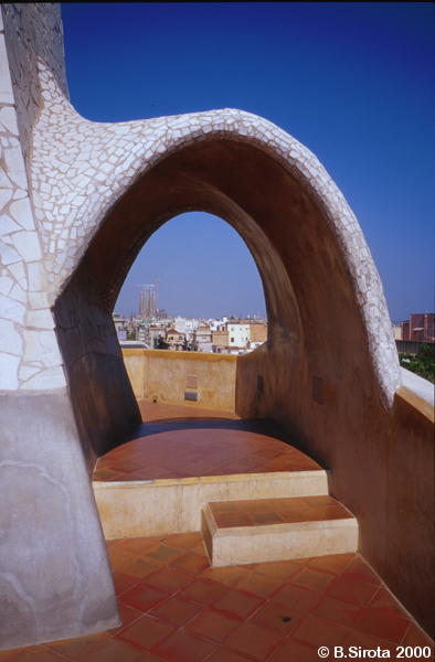 Andreo Gaudi famous Casa Mila roof