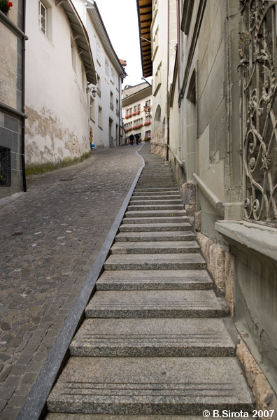 Swiss town of Friborg is hilly